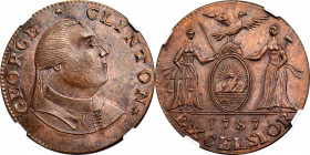 "1787" (ca. 1869) Excelsior Copper. George Clinton. Bolen Copy. Musante JAB-37, Kenney-8, W-14390. Copper. MS-65 RB (NGC).

28 mm.

Ex Eric P. New...