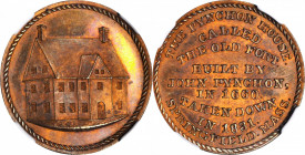 "1831" (ca. 1881) Pynchon House Medal. By John Adams Bolen. Musante JAB-39, Rulau Ma-Sp 56A. Copper. MS-65 RB (NGC).

25 mm.

From our sale of the...