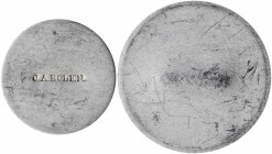 J.A. BOLEN counterstamp on an aluminum disc. Rulau Ma-Sp 12. Mint State.

28.7 mm.

From our sale of the Ralph A. Edson Collection, Spring 2019 Ba...