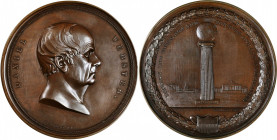 Undated (ca. 1860) Daniel Webster Memorial Medal. By Charles Cushing Wright. Julian PE-37, var. Bronze. Mint State, Hairlines

77 mm. Virtually all ...