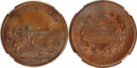 1901 Evacuation of Boston, 125th Anniversary Medal. HK-131, Baker-52R. Rarity-2. Copper. MS-63 BN (NGC).

38 mm.