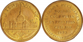 1893 World's Columbian Exposition. Official Medal. Type I, Large Letters Obverse. HK-154, Eglit-23. Rarity-2. Brass. MS-62 (PCGS).

37 mm.