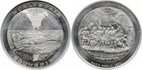 1892-3 World's Columbian Exposition. World Globe Dollar. HK-174, Eglit-9. Rarity-3. Aluminum. MS-66 (NGC).

44 mm.