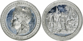 1892 World's Columbian Exposition. Liberty Head Dollar. HK-222, Eglit-51. Rarity-5. Aluminum. High Relief. MS-62 PL (NGC).

35 mm.