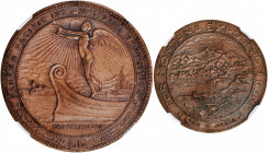 1915 Panama-Pacific International Exposition. State Fund Dollar--Montana. HK-409. Rarity-4. Bronze. MS-63 BN (NGC).