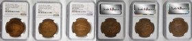 1915 Panama-Pacific International Exposition. Lot of (3) State Fund Dollars--Oregon. HK-411. Rarity-3. Bronze. (NGC).

Included are: (2) MS-62; and ...