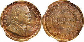 1893 World's Columbian Exposition President Grover Cleveland's Visit to the U.S. Mint Exhibit Medal. Eglit-1. Bronze. MS-64 (NGC).

25.5 mm.

From...