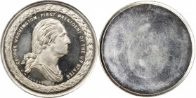 Undated (ca. 1862) Washington's Residence Medal. Second Obverse - Blank Reverse. By George Hampden Lovett. Musante GW-306, Baker-113G. White Metal. MS...