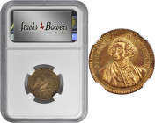 Undated (ca. 1860) Washington Gaming Token or Spiel Marke. Small Format. Short Bust - Eagle. Musante GW-410, Baker-602. Brass. MS-63 (NGC).

22 mm....