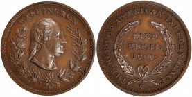 "1799" (ca. 1864) Hero of American Independence Medal. By Joseph H. Merriam. Musante GW-684, Baker-88B. Bronze. MS-65 (PCGS).

27 mm.

From the Ti...