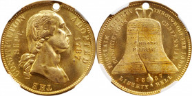 1887 Constitutional Centennial - Liberty Bell Medal. Musante GW-1053, Baker-1808. Gilt. MS-66 (NGC).

25.5 mm. Pierced for suspension. Musante lists...