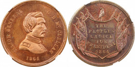 1864 George McClellan Political Medal. DeWitt-GMcC 1864-20. Copper. MS-65 RB (NGC).

31 mm.

From the Tim Gabriele Collection.