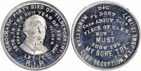 1877 Samuel J. Tilden Campaign Medal. DeWitt-SJT 1876-6. White Metal. MS-66 DPL (NGC).

31 mm.

From the Tim Gabriele Collection.