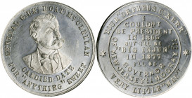 1877 Anti-George B. McClellan New Jersey Gubernatorial Campaign Medal. DeWitt-Uncataloged. White Metal. MS-66 DPL (NGC).

31 mm. Obv: Inscriptions G...