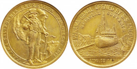1915 Panama-California Exposition. Official Medal. HK-428. Rarity-5. Gilt. MS-63 (NGC).

34 mm.

From the Tim Gabriele Collection.