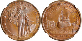 1916 Panama-California Exposition. Official Medal. HK-430. Rarity-6. Bronze. MS-64 BN (NGC).

From the Tim Gabriele Collection. Earlier ex Richard S...