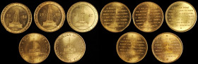 1939-1940 Golden Gate International Exposition. Lot of (5) Mint Errors on Petroleum Dollars. Rarity-2. Gilt Bronze. Mint State.

Included are: Type ...