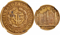 1906 Cincinnati Fall Festival Medal. HK-652. Rarity-3. Brass. MS-64 (NGC).

33 mm.

From the Tim Gabriele Collection.