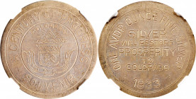 1933 Colorado's "Century of Progress" Dollar. Type I. HK-867. Rarity-6. Silver. MS-64 (NGC).

38 mm.

From the Tim Gabriele Collection.