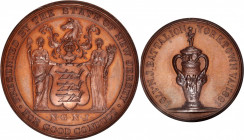 1881 New Jersey Battalion Yorktown Centennial Medal. HK-Unlisted. Bronze. MS-65 BN (NGC).

41 mm. Obv: Arms in center with N.G.H.J. below, periphera...