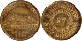 Louisiana--New Orleans. 1851 D. Gowans & Co. Miller-La 28. Bronze. Plain Edge. MS-65 (NGC).

22 mm.

From the Tim Gabriele Collection.