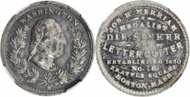 Massachusetts--Boston. Undated (1859) Jos. H. Merriam. Miller-Mass 57, Musante GW-685, Baker-560B. White Metal. Plain Edge. MS-63 (NGC).

27 mm.

...
