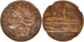 New York--New York. Undated (1850s) Theodor Bollenhagen & Co. Miller-NY 70. Brass. Plain Edge. MS-63 (NGC).

27.5 mm.

From the Tim Gabriele Colle...