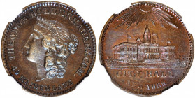 New York--New York. Undated (1850s) Theodor Bollenhagen & Co. Miller-NY 71. Brass. Plain Edge. MS-65 (NGC).

22 mm.

From the Tim Gabriele Collect...