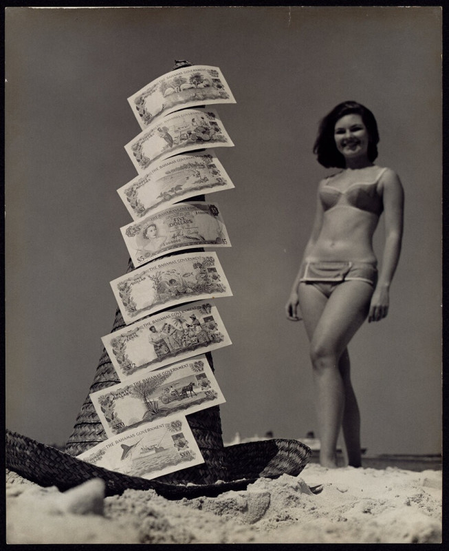 Bahamas Official Grouping of 21 Currency Advertising Photos. All photographs are...