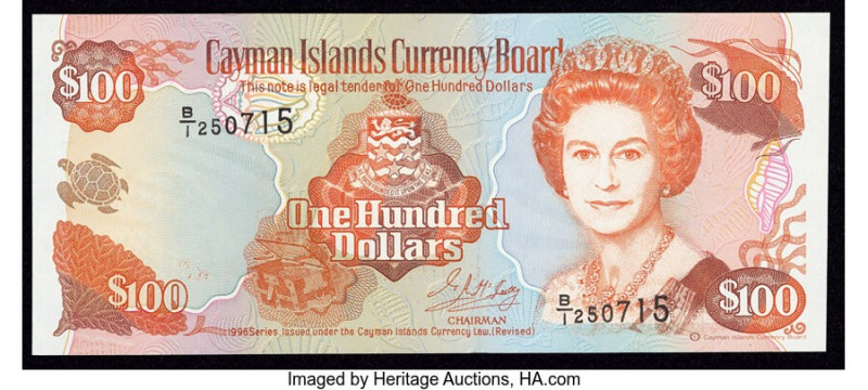 Cayman Islands Currency Board 100 Dollars 1996 Pick 20 Crisp Uncirculated. 

HID...