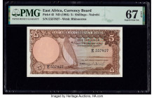 East Africa East African Currency Board 5 Shillings ND (1964) Pick 45 PMG Superb Gem Unc 67 EPQ. 

HID09801242017

© 2020 Heritage Auctions | All Righ...