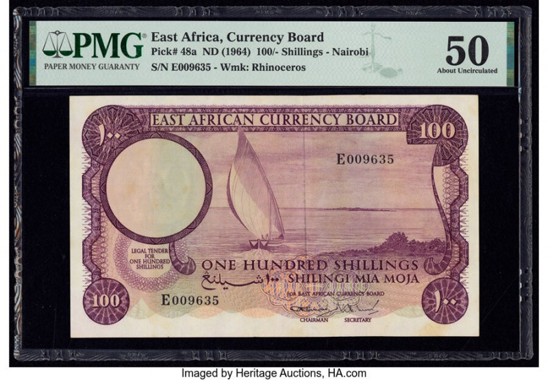 East Africa East African Currency Board 100 Shillings ND (1964) Pick 48a PMG Abo...