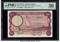 East Africa East African Currency Board 100 Shillings ND (1964) Pick 48a PMG About Uncirculated 50. Stains are noted on this example.

HID09801242017
...