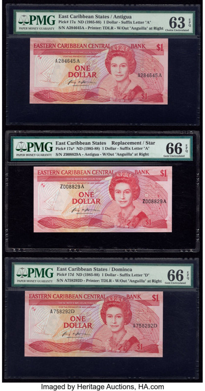 East Caribbean States Central Bank Group Lot of 6 Examples PMG Choice Uncirculat...
