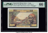 Equatorial African States Banque Centrale des Etats de l'Afrique Equatoriale 500 Francs ND (1963) Pick 4g PMG Gem Uncirculated 66 EPQ. 

HID0980124201...