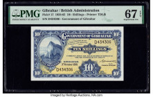 Gibraltar Government of Gibraltar 10 Shillings 3.10.1958 Pick 17 PMG Superb Gem Unc 67 EPQ. 

HID09801242017

© 2020 Heritage Auctions | All Rights Re...
