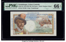 Guadeloupe Caisse Centrale de la France d'Outre-Mer 50 Francs ND (1947-49) Pick 34 PMG Gem Uncirculated 66 EPQ. 

HID09801242017

© 2020 Heritage Auct...