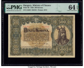 Hungary State Note of the Ministry of Finance 500 Korona 1920 Pick 65 PMG Choice Uncirculated 64 EPQ. 

HID09801242017

© 2020 Heritage Auctions | All...