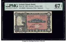 Iceland Islands Banki 5 Kronur 1920 Pick 15r Remainder PMG Superb Gem Unc 67 EPQ. 

HID09801242017

© 2020 Heritage Auctions | All Rights Reserved