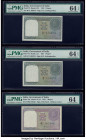India Reserve Bank of India 1 Rupee 1951 Pick 72 (2); 74a (3) Five Examples PMG Choice Uncirculated 64 EPQ (2); Choice Uncirculated 64 (3). Pick 72; t...