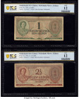 Netherlands New Guinea Nieuw-Guinea 1; 2 1/2 Gulden 2.1.1950 Pick 4a; 5a Two Examples PCGS Banknote Fine 12 (2). 

HID09801242017

© 2020 Heritage Auc...