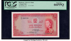 Rhodesia Reserve Bank of Rhodesia 1 Pound 21.9.1964 Pick 25a PCGS Gem New 66PPQ. 

HID09801242017

© 2020 Heritage Auctions | All Rights Reserved