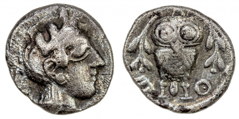 ATTICA: Athens, AR hemidrachm (1.95g), 440-404 BC, SNG Copenhagen 44-47, head of...
