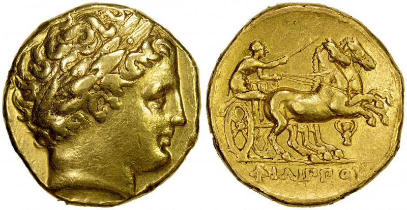 MACEDONIAN KINGDOM: Philip II, 359-336 BC, AV stater (8.55g), Magnesia on the Me...