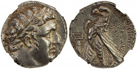 PHOENICIA: Tyre, AR shekel (14.15g), CY 168 (42/3 AD), DCA Tyre 620, HGC-10/357 (unlisted date), laureate head of Melkart right // eagle standing left...