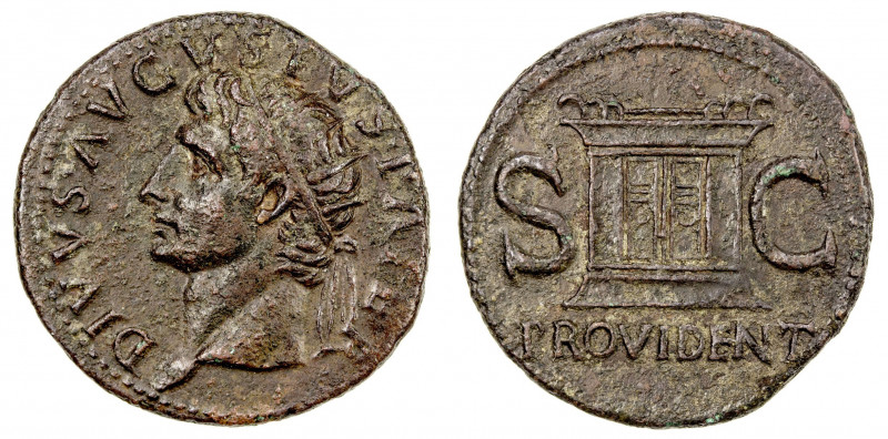 ROMAN EMPIRE: Divus Augustus, AE as (11.18g), Rome, 22-30 AD, RIC-81 (Tiberius),...