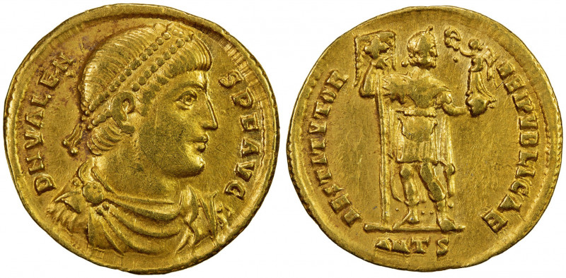 ROMAN EMPIRE: Valentinian I, 364-375 AD, AV solidus (4.36g), Antioch, S-19267, d...