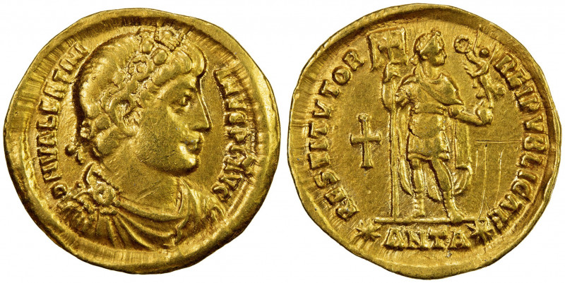 ROMAN EMPIRE: Valens, 364-378 AD, AV solidus (4.33g), Antioch, S-19559, diademed...