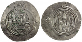 TABARISTAN: Nusayr, 784-785, AR ½ drachm (2.02g), Tabaristan, AH168, A-L73, Malek-212, mint & date written in Arabic on the reverse, whereas the name ...