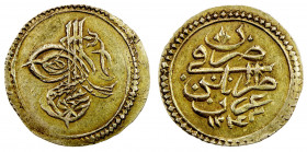 TRIPOLI: Mahmud II, 1808-1839, AR 10 para (2.33g), Tarabulus Gharb, AH1243, KM-—, UBK—, dated with the actual Hijri year rather than the accessional d...